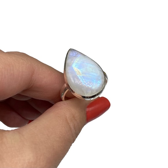 Moonstone Ring Boho witchy - Picture 3 of 3